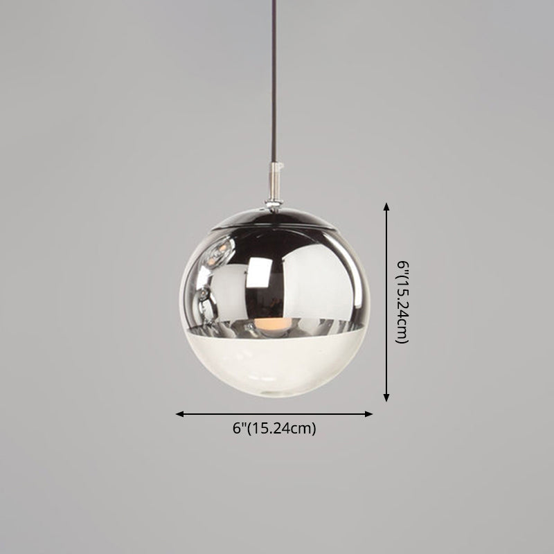 Globe Hanging Pendant Light Modern Simple Glass Pendant Light Fixtures for Restaurant