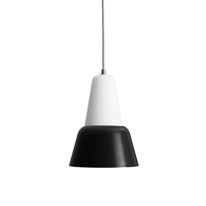 Cone Hanging Light Fixture Macaron Metal 1 Head 6.5"/10.5" Height Pink/Blue/Black Pendant Ceiling Light