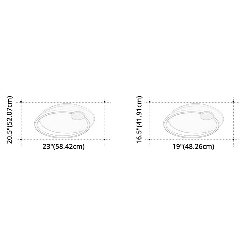 Circle Metal Flush Mount Ceiling Light Fixture Simple LED Close to Ceiling Lighting