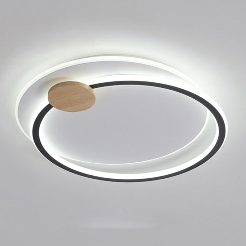 Circle Metal Flush Mount Ceiling Light Fixture Simple LED Close to Ceiling Lighting