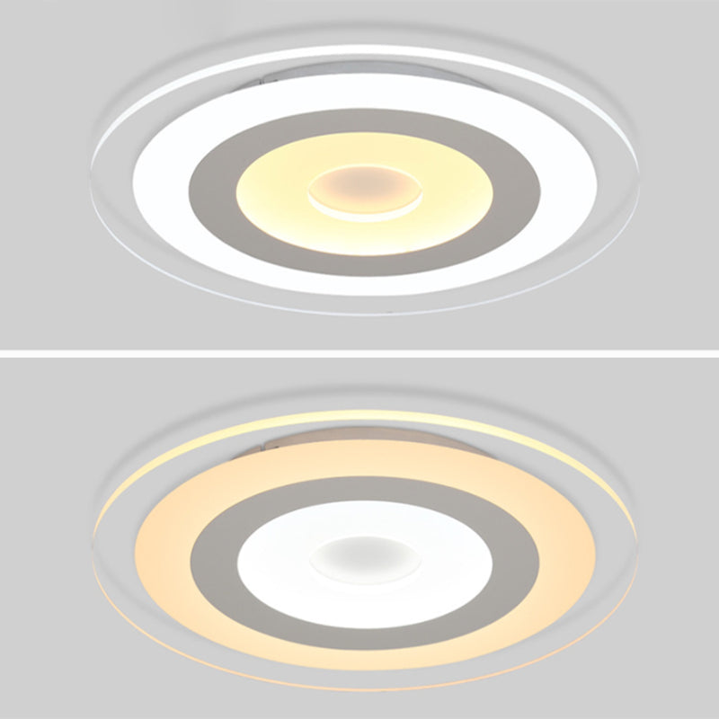 LED Bedroom Flush Mount Ceiling Light Fixture Simple White Flush Mount Lighting with Round Acrylic Shade