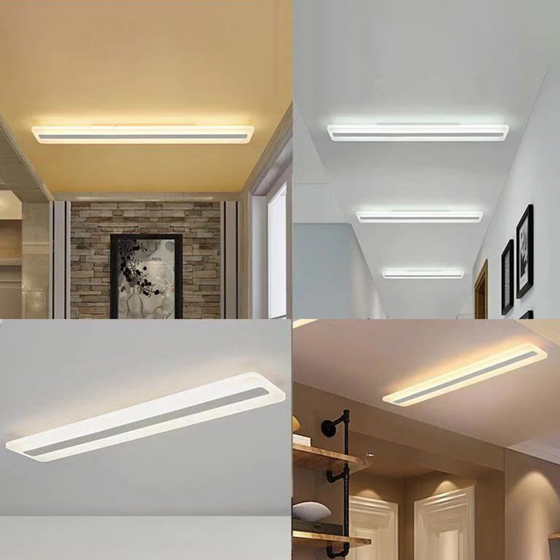 Acryl lineaire inbouw plafondlamp Minimalistisch LED wit plafondgemonteerd licht