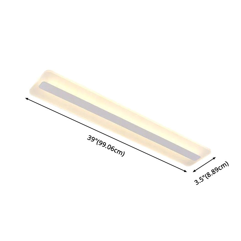 Acryl lineaire inbouw plafondlamp Minimalistisch LED wit plafondgemonteerd licht