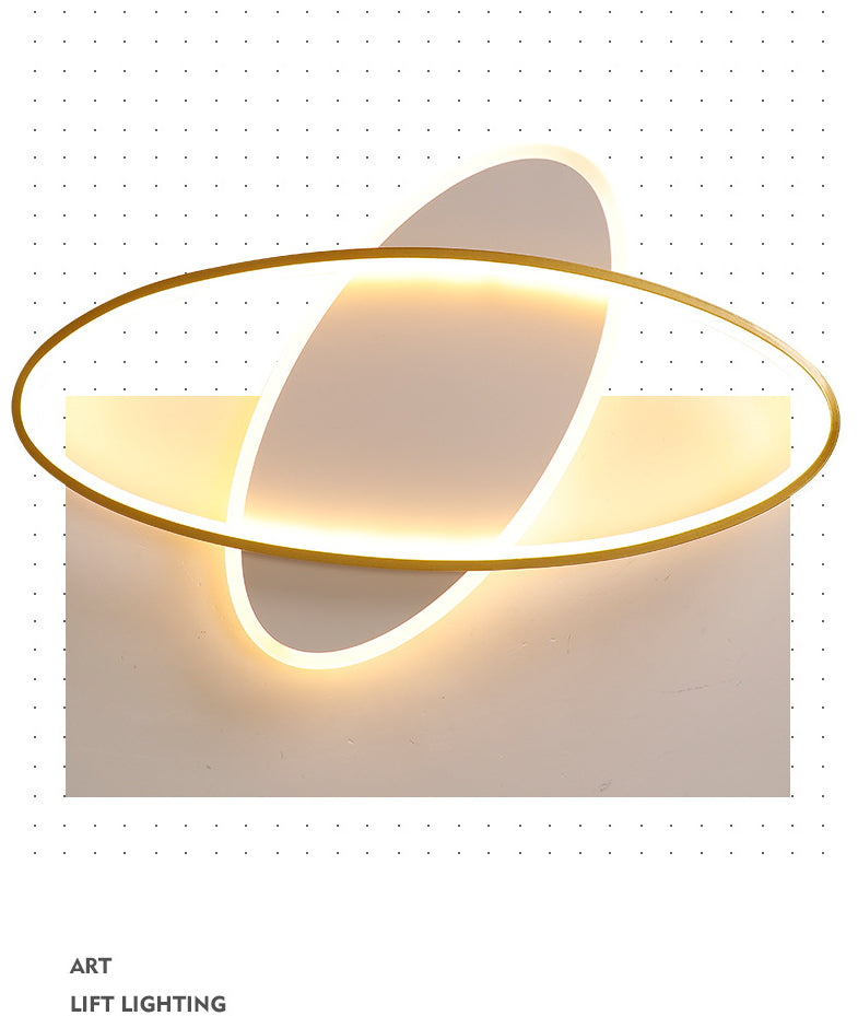 Gouden ovale inbouwlamp minimalistische stijl LED metalen plafondlamp