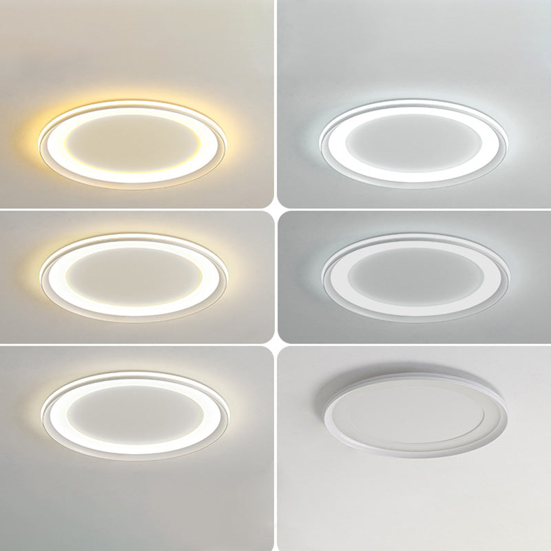LED slaapkamer dicht bij plafond verlichting minimalistische stijl flush mount lamp met Circle Metal Shade