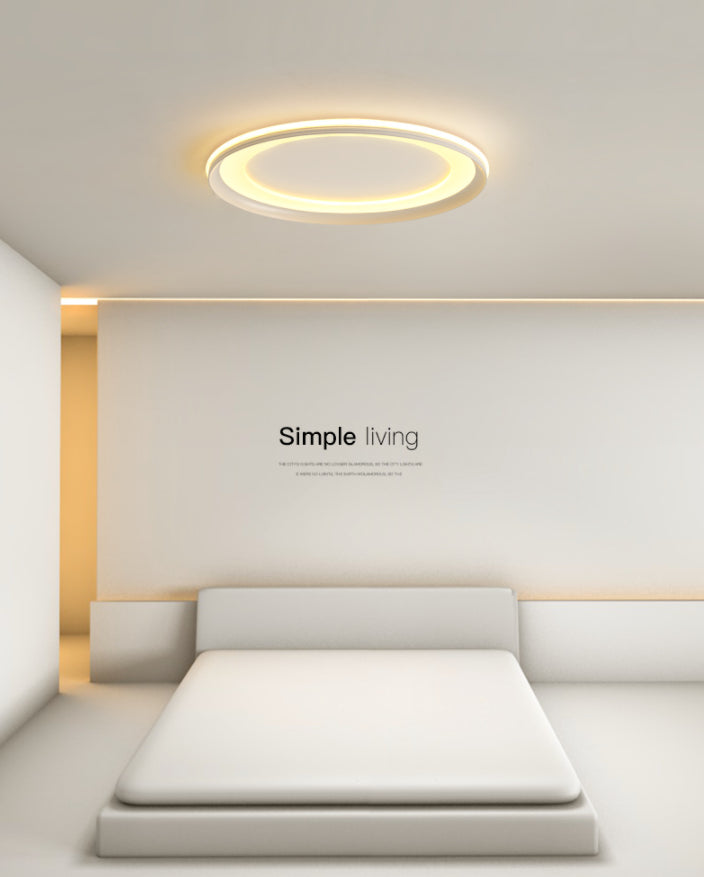 LED slaapkamer dicht bij plafond verlichting minimalistische stijl flush mount lamp met Circle Metal Shade