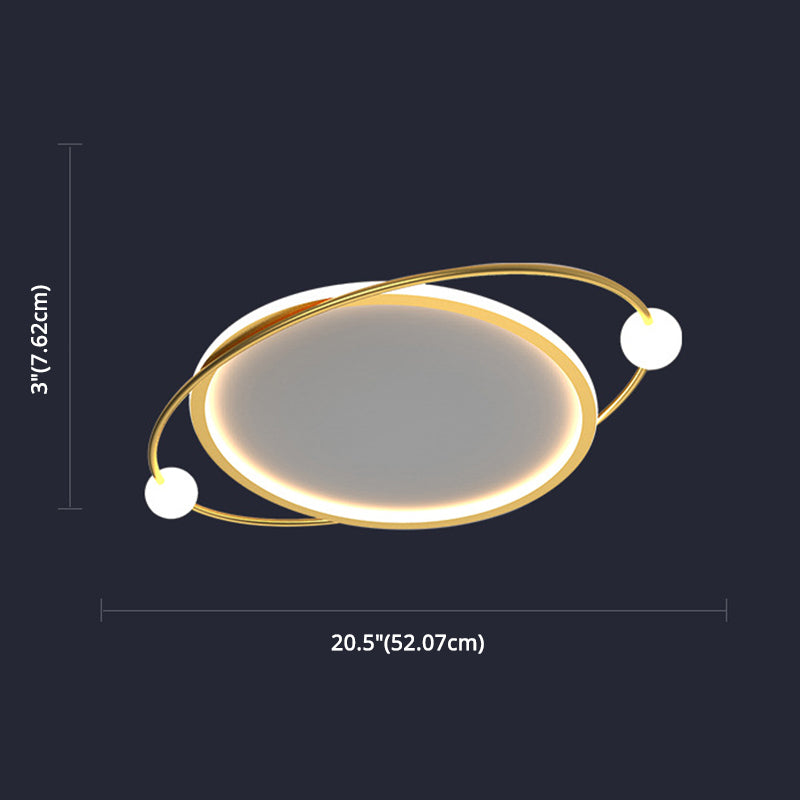 Gouden Ring Flush Mount Plafond Licht Eenvoud LED Acryl Dicht aan plafond lamp