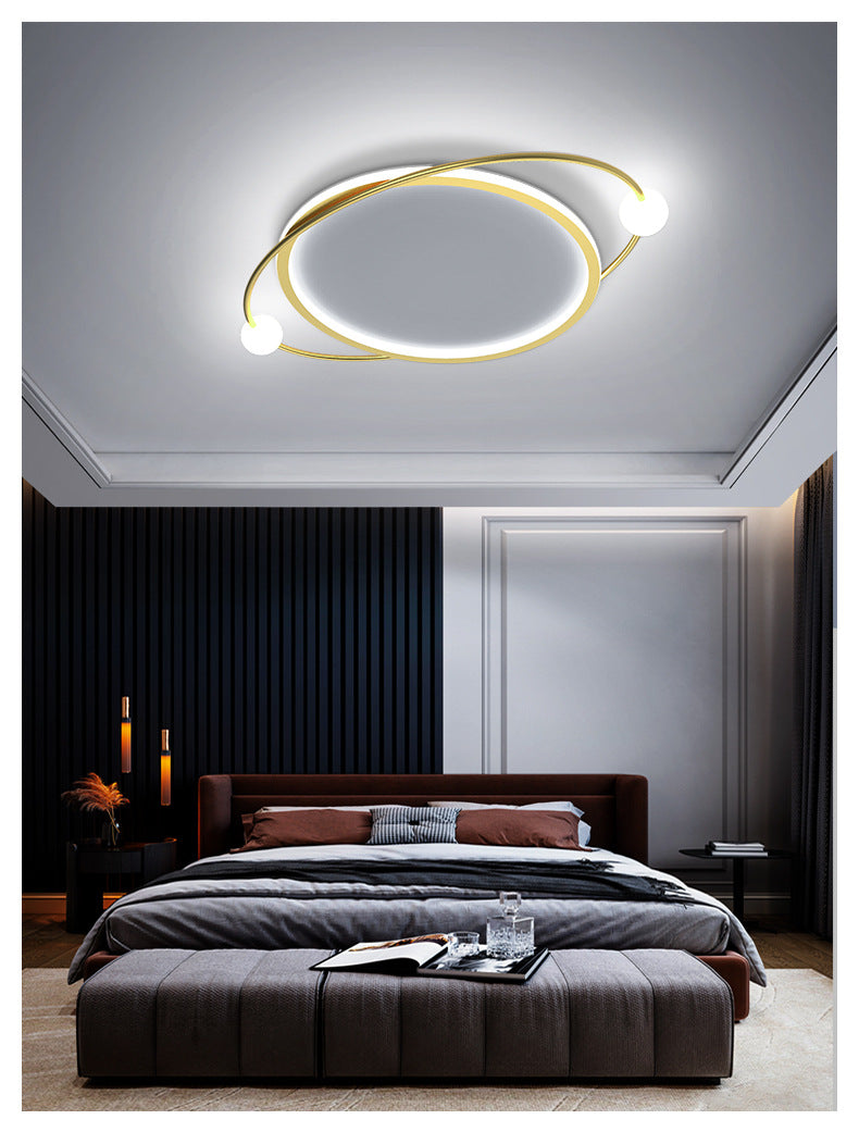 Gouden Ring Flush Mount Plafond Licht Eenvoud LED Acryl Dicht aan plafond lamp