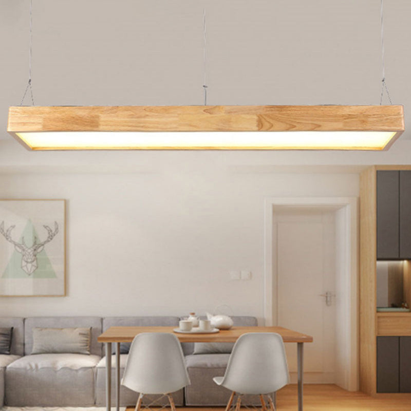 Éclairage d'éclairage d'île d'île en bois LED MODERNE LED Plafond de plafond en bois