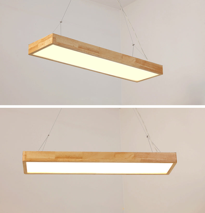 Éclairage d'éclairage d'île d'île en bois LED MODERNE LED Plafond de plafond en bois
