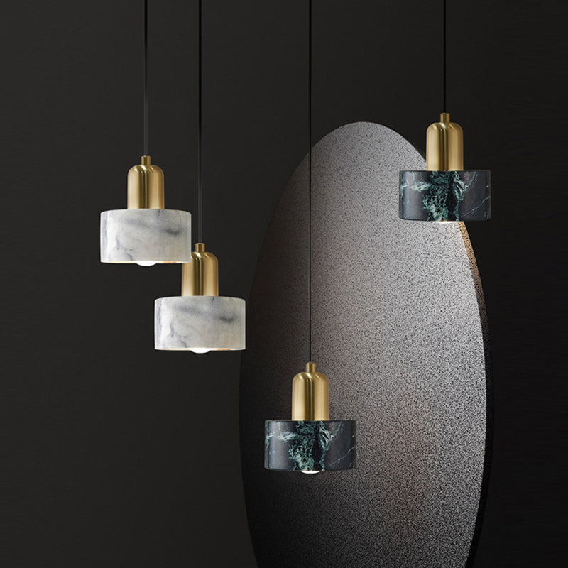 Single Light Marmor Hanging Light mit Goldlampenbuchse Design Modernismus Stil Anhängerlampe für Schlafzimmer