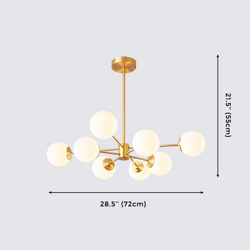 8-light Gold Luxury Chandelier Sputnik Brass Ceilight Light