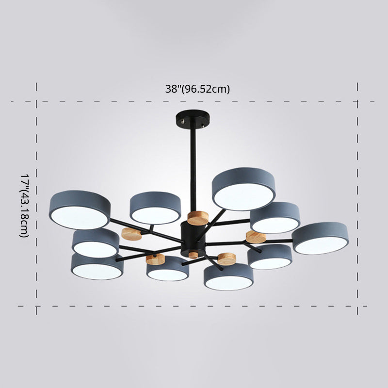 3 marcia Dimming legno+lampada lampadina di ferro con tonalità acrilica moderna semplicità LED LED Light per sala da pranzo