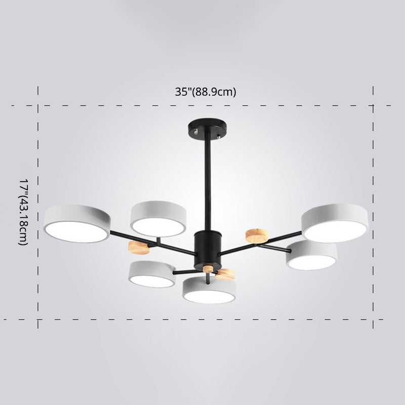 3 marcia Dimming legno+lampada lampadina di ferro con tonalità acrilica moderna semplicità LED LED Light per sala da pranzo