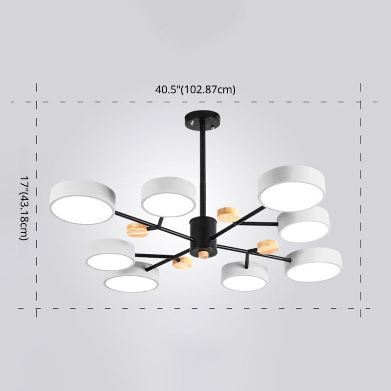 3 marcia Dimming legno+lampada lampadina di ferro con tonalità acrilica moderna semplicità LED LED Light per sala da pranzo