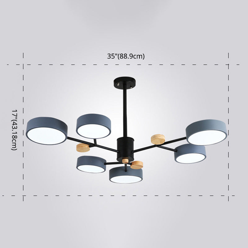 3 marcia Dimming legno+lampada lampadina di ferro con tonalità acrilica moderna semplicità LED LED Light per sala da pranzo