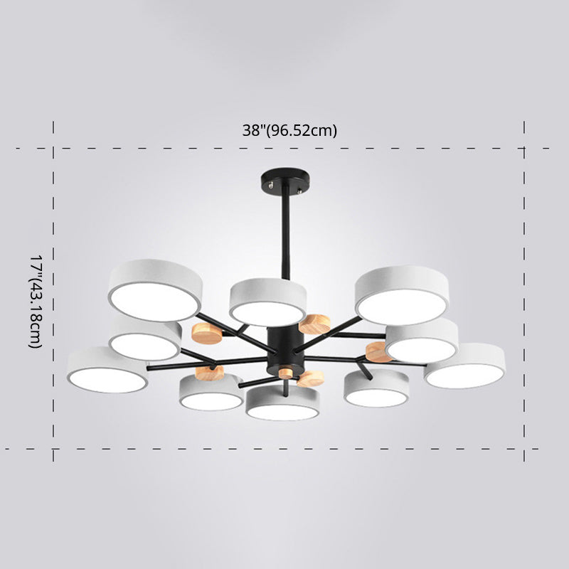 3 marcia Dimming legno+lampada lampadina di ferro con tonalità acrilica moderna semplicità LED LED Light per sala da pranzo