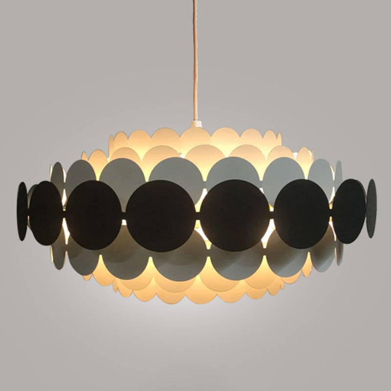 23,6 pollici di larghezza lampadario in metallo rotondo luce post-moderna a 9 luci a sospensione Light Pendente per sala da pranzo camera da letto