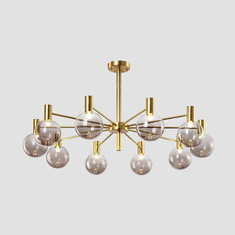 Modern Style Clear Glass Ball Chandelier Light Simplicity Multi Lights Suspension Lamp for Dining Room