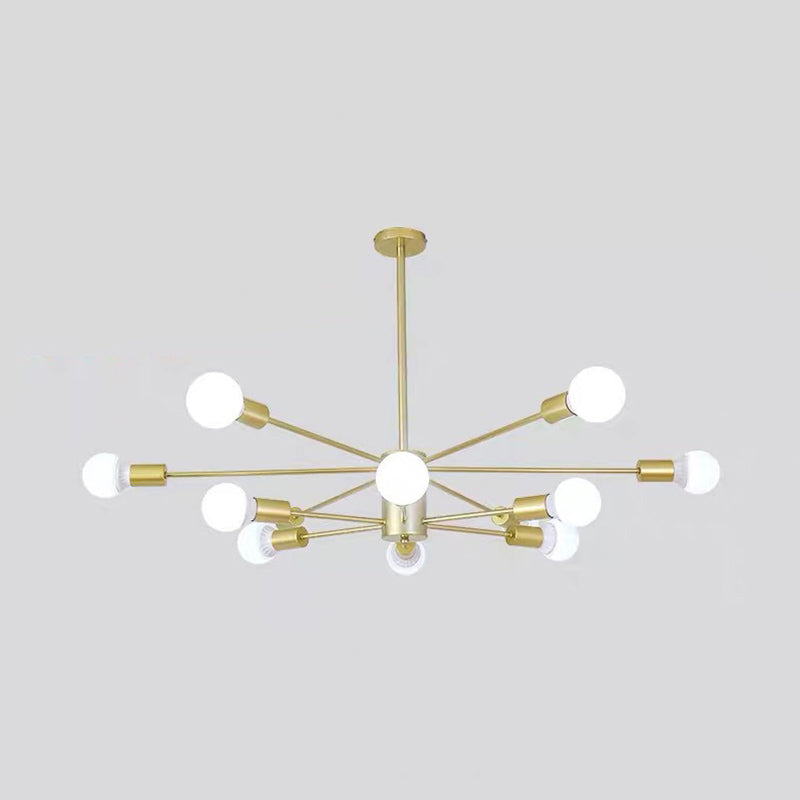 Molecular Branches Suspension Light Nordic Style Open Bulbs Metal Chandelier Light for Bedroom