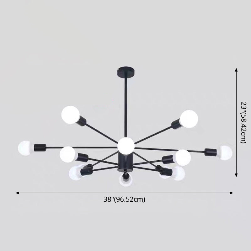 Molecular Branches Suspension Light Nordic Style Open Bulbs Metal Chandelier Light for Bedroom