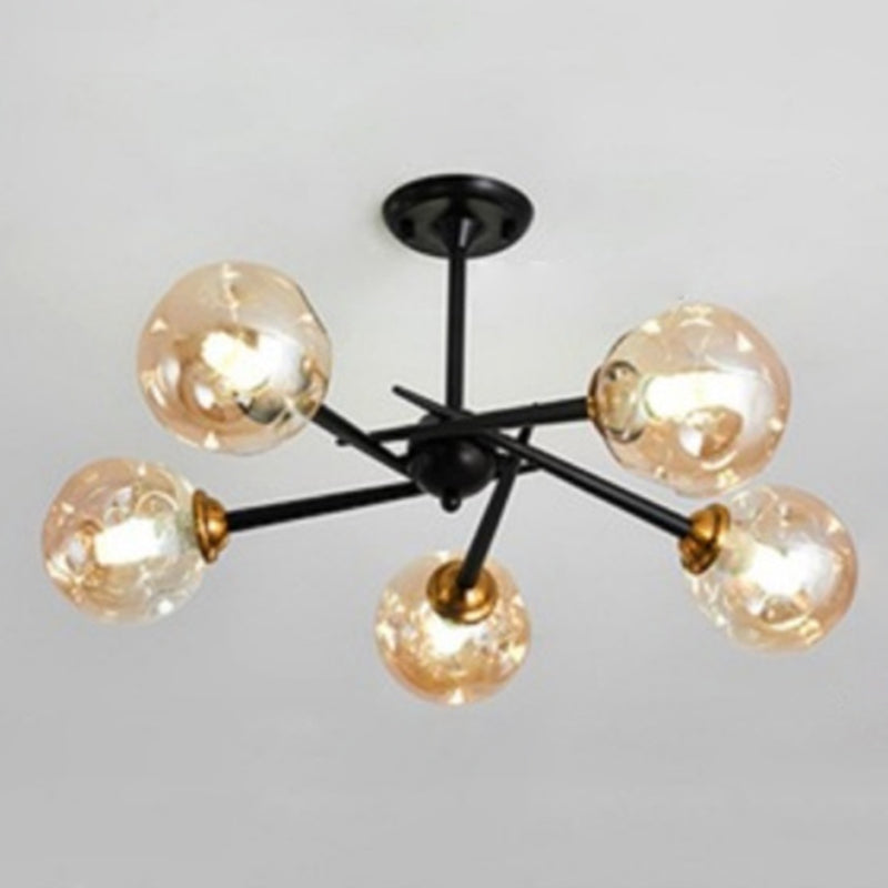 Spherical Chandelier Pendant Light Modern Style Glass Chandelier Lighting Fixture