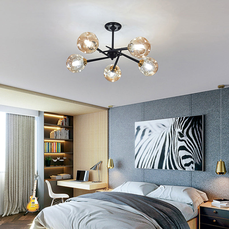 Spherical Chandelier Pendant Light Modern Style Glass Chandelier Lighting Fixture