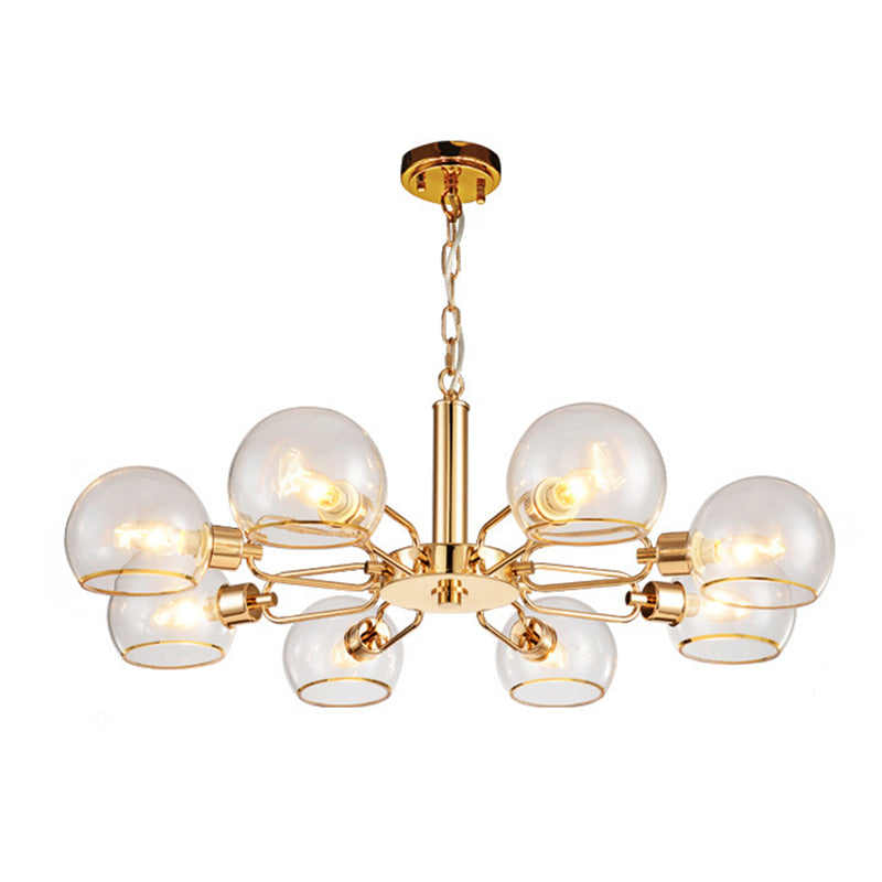Glass Sphere Hanging Chandelier Minimalist Style Chandelier Pendant Light for Bedroom
