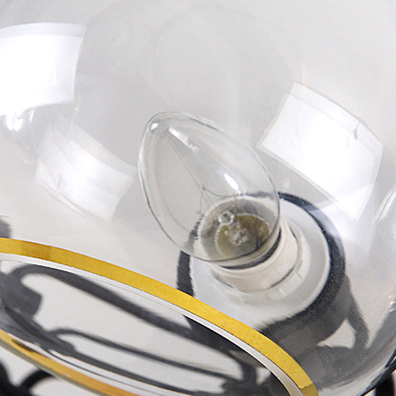 Glass Sphere Hanging Chandelier Minimalist Style Chandelier Pendant Light for Bedroom