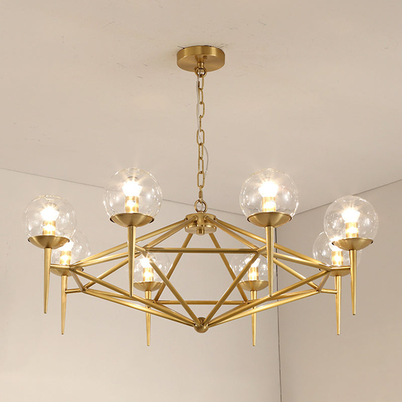 Pyramid Dinning Room Chandelier Pendant Light Glass Modernist Pendant Lighting Fixture