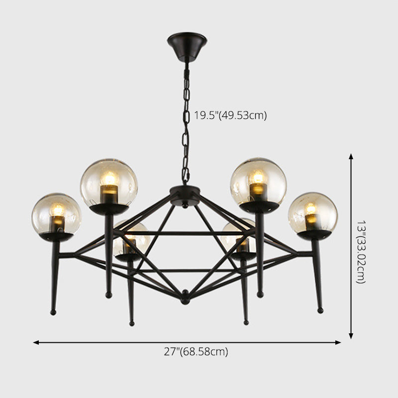 Pyramid Dinning Room Chandelier Pendant Light Glass Modernist Pendant Lighting Fixture