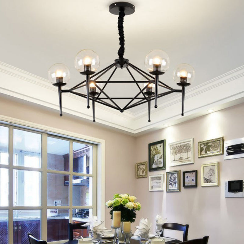 Pyramid Dinning Room Chandelier Pendant Light Glass Modernist Pendant Lighting Fixture