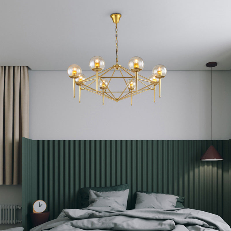 Pyramid Dinning Room Chandelier Pendant Light Glass Modernist Pendant Lighting Fixture