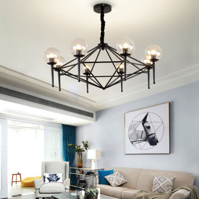 Pyramid Dinning Room Chandelier Pendant Light Glass Modernist Pendant Lighting Fixture