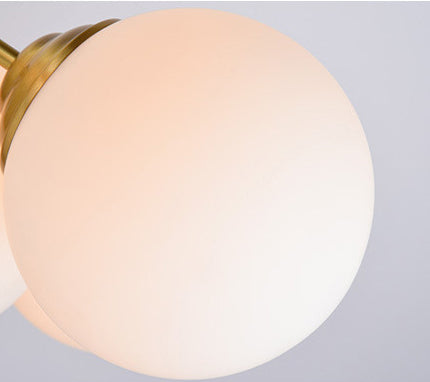 Gold Globe-Shaped Hanging Light Fixture Modern Style Glass Pendant Lighting for Bedroom