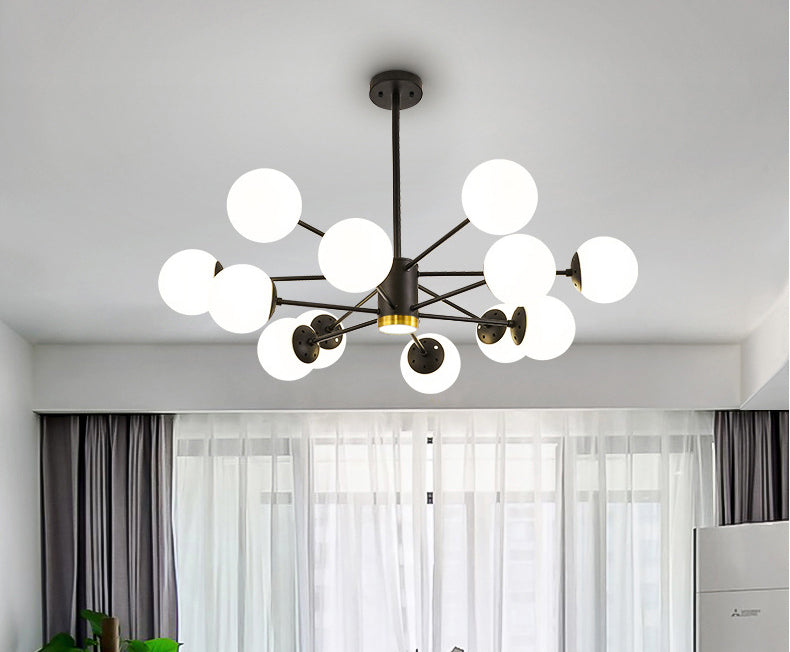 Glass Global Multi Pendant Light Contemporary Style Chandelier Lighting Fixture for Living Room