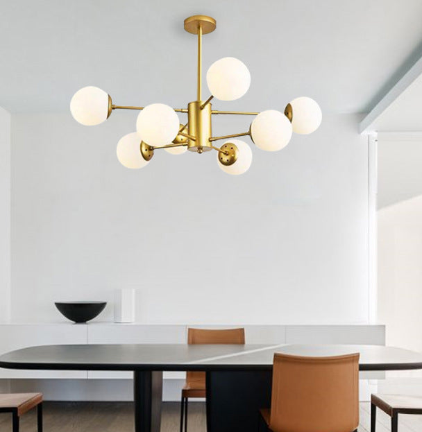 Glass Global Multi Pendant Light Contemporary Style Chandelier Lighting Fixture for Living Room