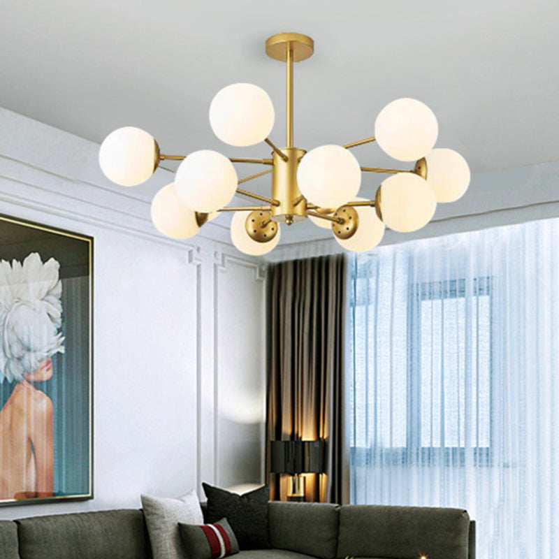 Glass Global Multi Pendant Light Contemporary Style Chandelier Lighting Fixture for Living Room