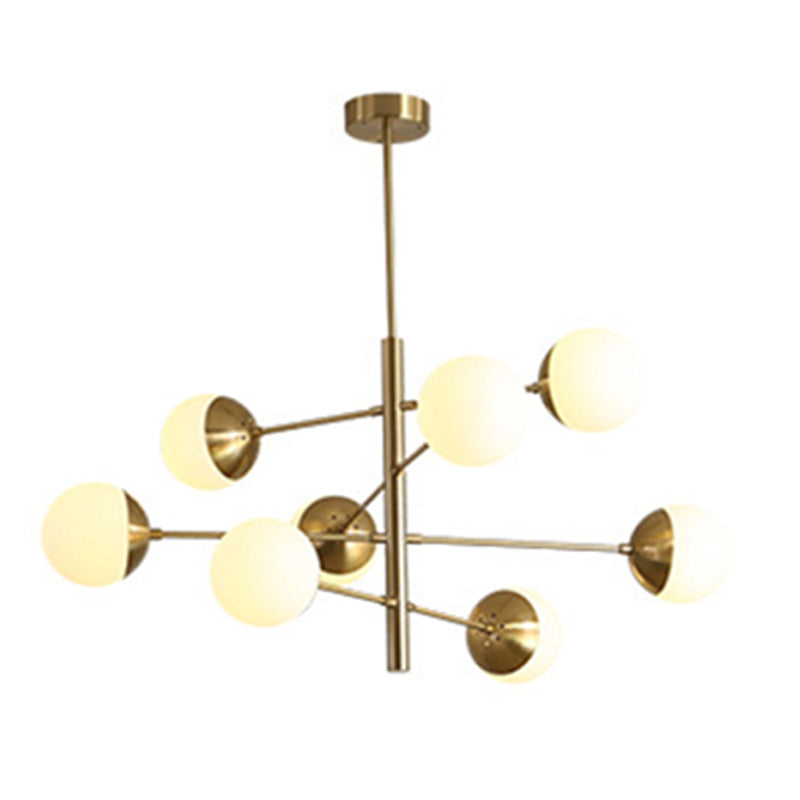 Living Room Chandelier Pendant Light Modern Chandelier Light Fixture with Starburst Glass Shade