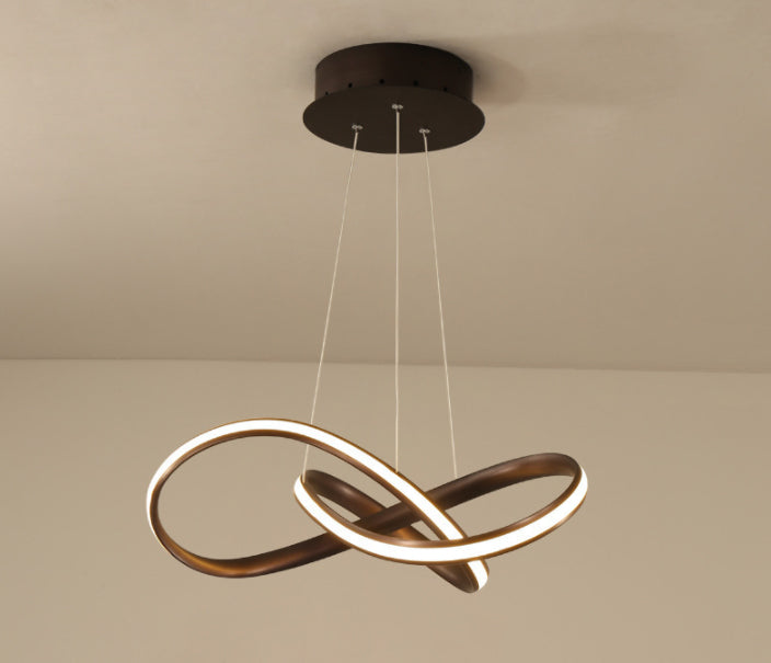 Accoglienza a spirale Sospensione SEMPLICITÀ Stile Stile Metal LED BIFFING LUCE