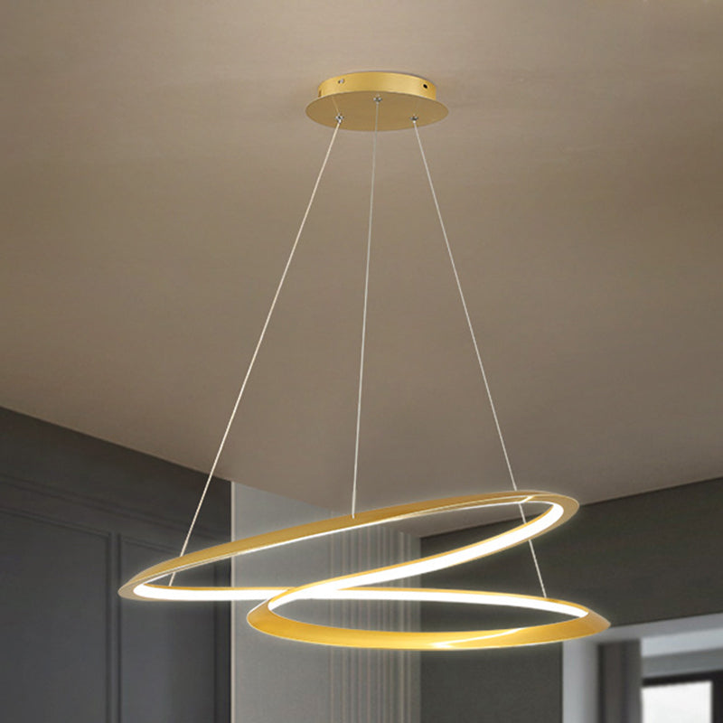 Twisting Hanging Pendant Light Modern Acrylic Dinning Room LED Pendant Lighting Fixture