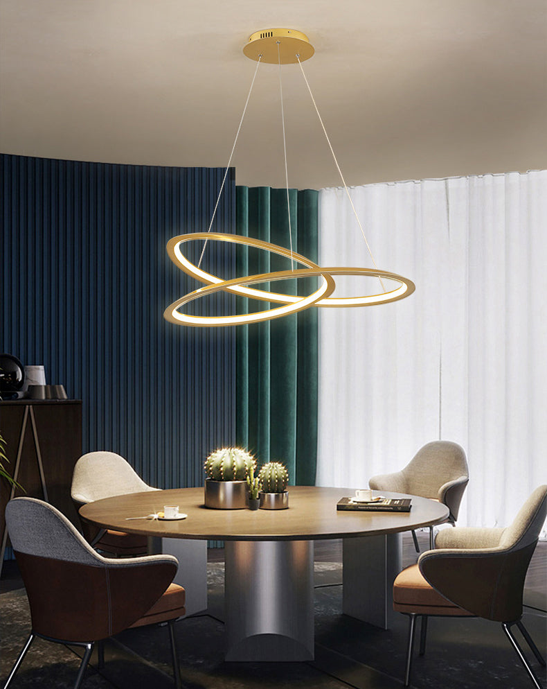 Twisting Hanging Pendant Light Modern Acrylic Dinning Room LED Pendant Lighting Fixture