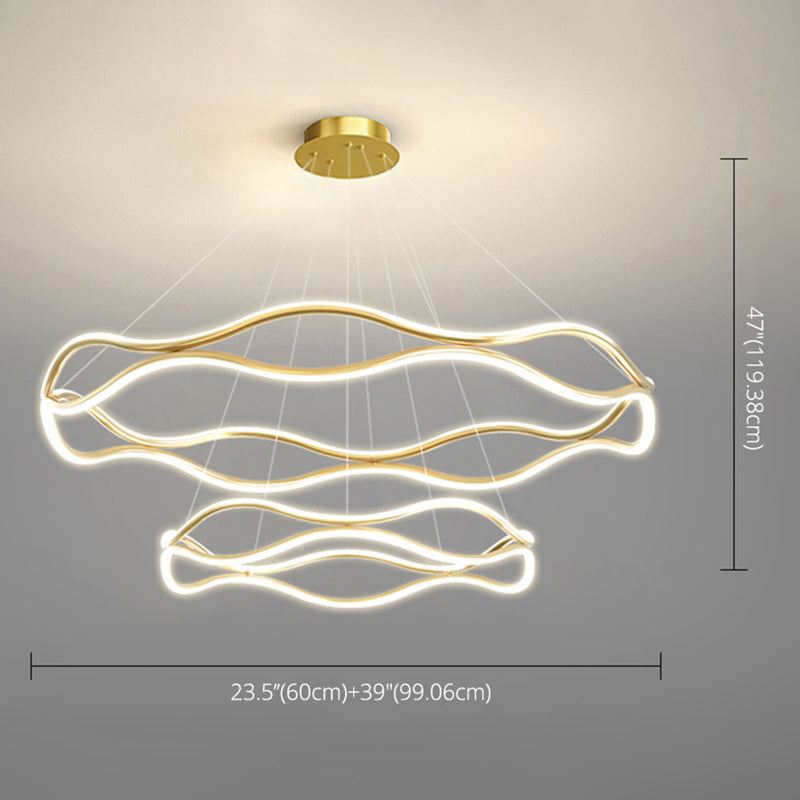 Weaving Wohnzimmer Kronleuchter Lampe Metall Einfachheitstil Kronleuchter Beleuchtung