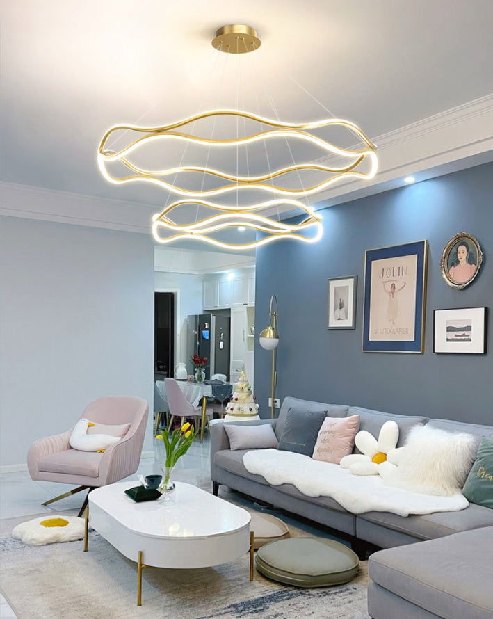 Weaving Wohnzimmer Kronleuchter Lampe Metall Einfachheitstil Kronleuchter Beleuchtung