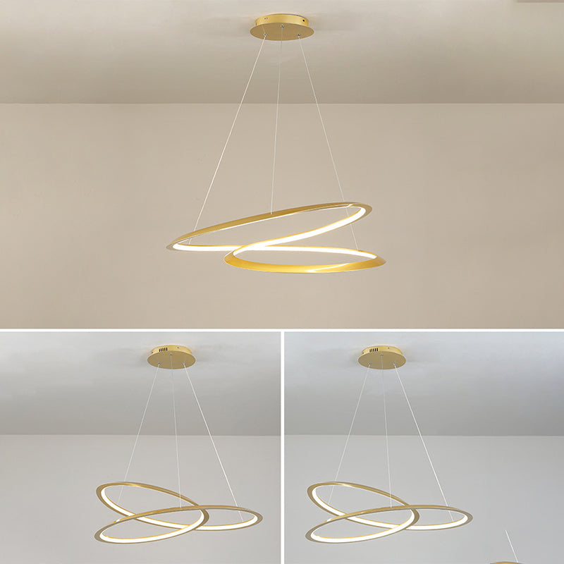 Twisting Hanging Pendant Light Modern Acrylic Dinning Room LED Pendant Lighting Fixture