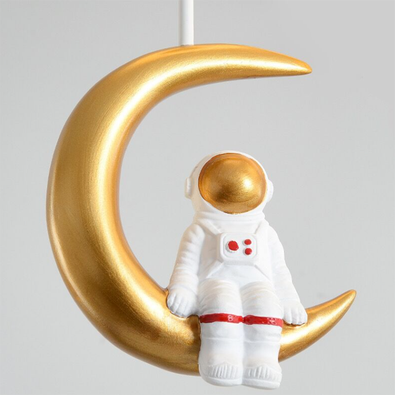 White Glass Balloon Ceiling Lamp Childrens Style Flush Mount Lighting with Resin Toy