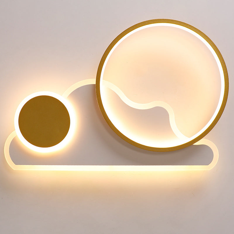 Sun and Cloud Acrylic Flush Mount Minimalist Cartoon LED Ceiling Flush Light for Kids Room