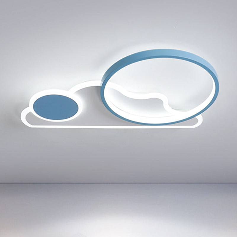 Sun and Cloud Acrylic Flush Mount Minimalist Cartoon LED Ceiling Flush Light for Kids Room