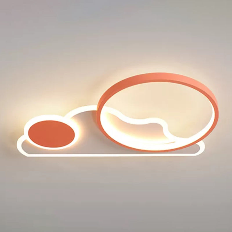 Sun and Cloud Acrylic Flush Mount Minimalist Cartoon LED Ceiling Flush Light for Kids Room