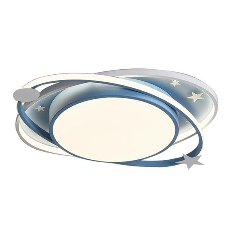 Dessin animé planète encastré plafonnier acrylique chambre d'enfant LED plafonnier